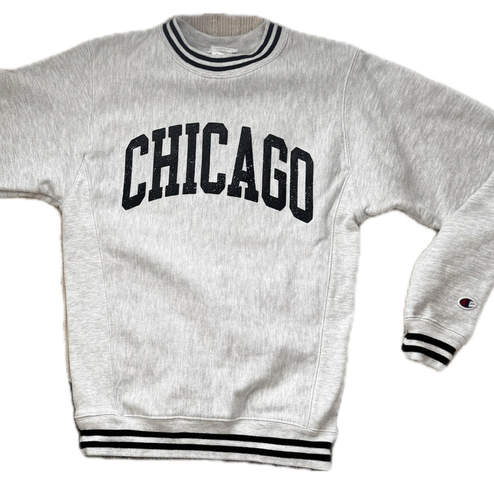Champion Chicago Reverse Weave Sweatshirt Gray Crewneck XS Vintage Collegiate